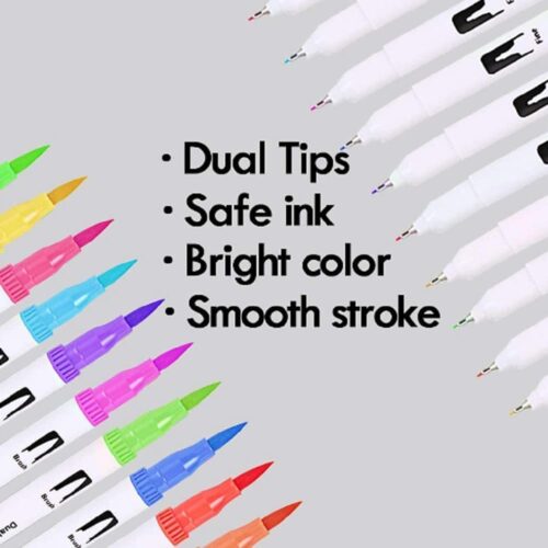 Dual Tip Brush Marker Available in India