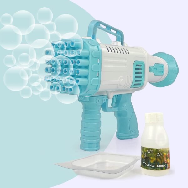 32 Hole Electric Gatling Bubble Gun for Kids with Soap Solution Indoor and Outdoor Toys for Toddlers Bubble Launcher Machine for Girls and Boys (Colour as per Stock) - Image 2