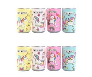 Unicorn Tin Shape Mini Wet Wipes Available in India
